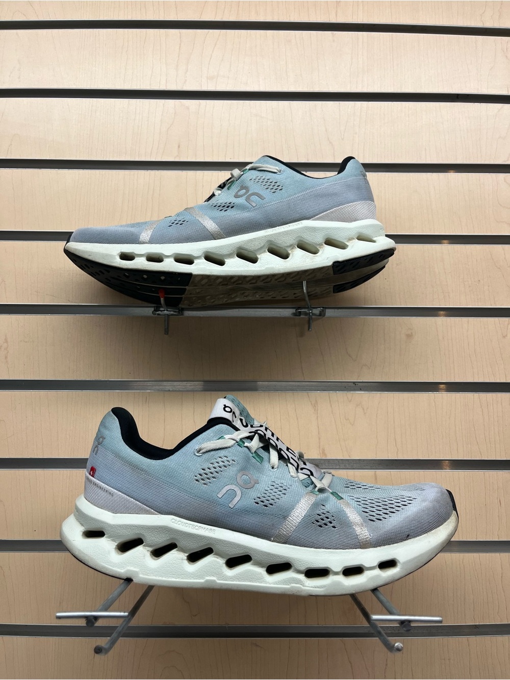 On Running Men's Athletic Shoes in Pale Blue and White